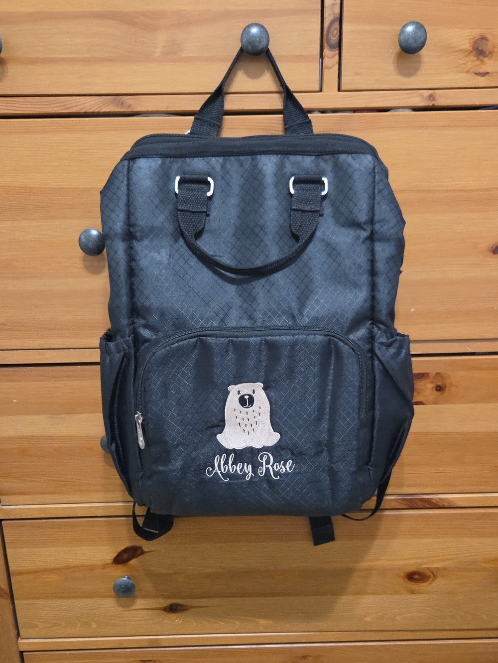 thirty-one Black Kids Backpack with Bear Patch